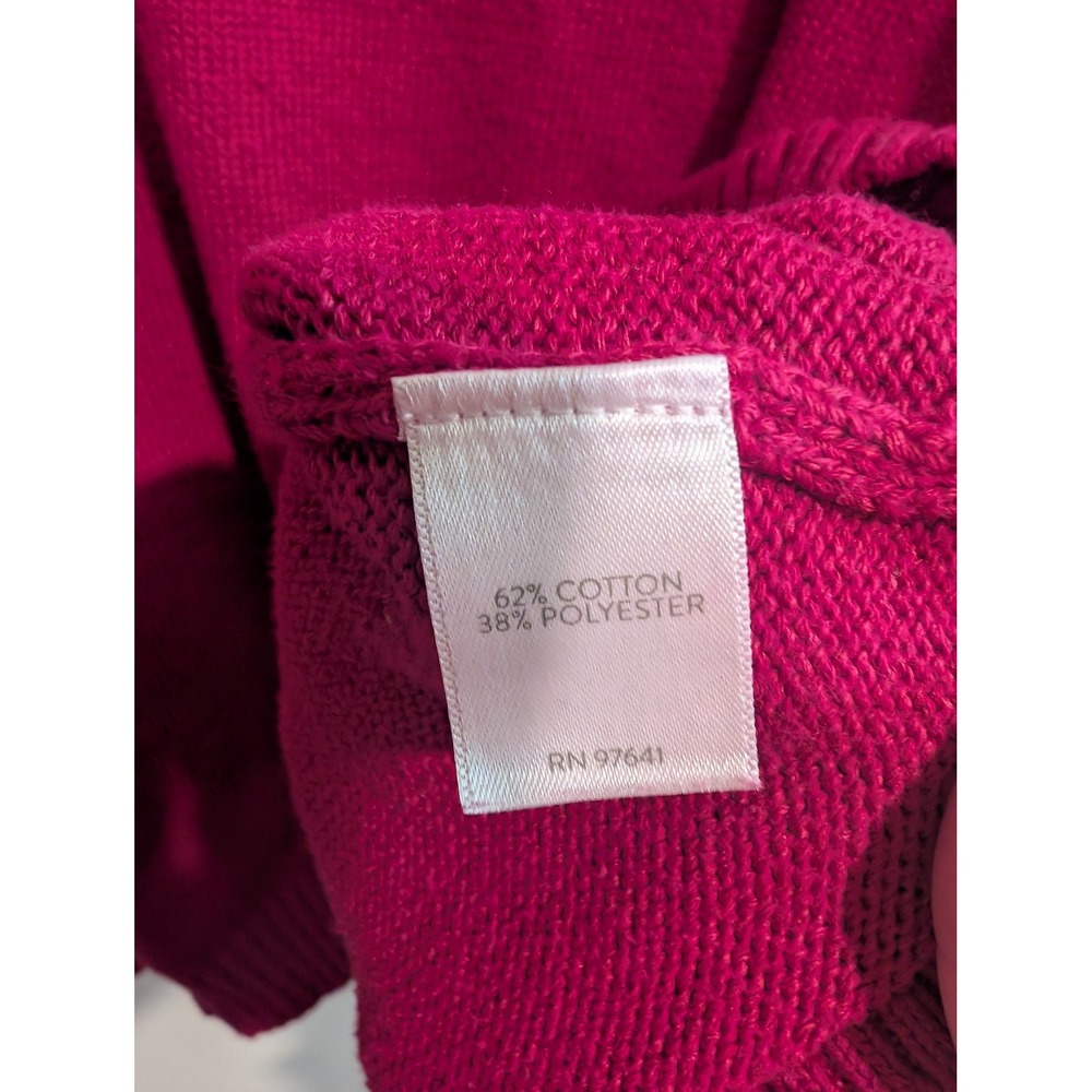 J. Jill Sweater Womens Medium Pink Long Sleeve Scoop Neck Knit Pullover Relaxed - Picture 4 of 4